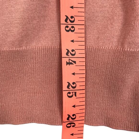 The Bloomingdale's Cashmere Blend V-Neck Pullover Sweater Men Sz L Peach Classic - Picture 8 of 8